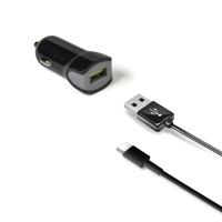 CCUSBTYPEC - 12W USB-A Car Charger+USB-A to USB-C Cable [TURBO]