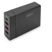 Cargador USB de 4 puertos, 72W, 1xUSB-C (suministro de energía), 5,9,15,20V / 3A, 3x USB-A 5V / 2.4A