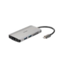 DUB-M810 Hub USB-C 8 en 1 con HDMI/Ethernet/lector de tarjeta/entrega de alimentación