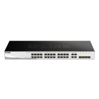 28-Port Gigabit PoE+ (24p PoE) Smart Switch incl. 4-port SFP combo. (193W)