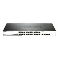 24-Port Gigabit PoE+ Smart Switch + 4 combo 1000BaseT/SFP. (193W)