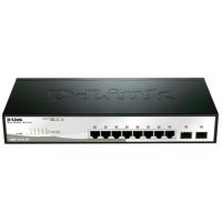 8-Port 10/100/1000Mbps Gigabit Smart Switch + 2 SFP ports