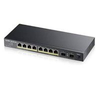 ZyXEL GS1100-10HP, unmanaged PoE 8x Gigabit, 2x Fiber Uplink, 120 Watt PoE