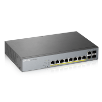 GS1350-12HP, Switch CCTV 12 Puertos gestionado, long range, PoE 130W