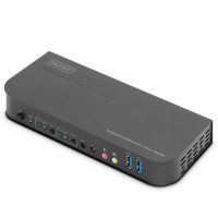 Conmutador KVM, 2x1 DP, salida DP / HDMI, USB 4Kx2K @ 60Hz