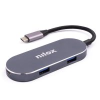 Mini Docking Station Nilox USB-C 5 en 1, USB 3.0, HDMI, USB-C