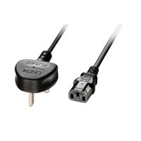 Enchufe de 3 pines del Reino Unido a cable de alimentación de red IEC C13, 2 m