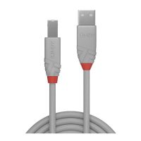 Cable USB 2.0 tipo A a B de 0,5 m, línea antracita, gris