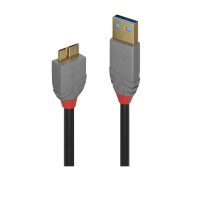 Cable USB 3.2 Tipo A a Micro-B de 0,5 m, 5 Gbps, Línea Antracita
