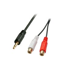 Cable Adaptador Audio/Video - 3,5mm Macho/2x RCA Phono Hembra