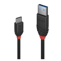 Cable USB 3.2 tipo A a C de 0,5 m, 10 Gbps, línea negra