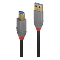 Cable USB 3.2 Tipo A a B de 0,5 m, 5 Gbps, Línea Antracita