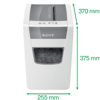 Destructora Leitz IQ Slim Home Office P4, blanco/plata