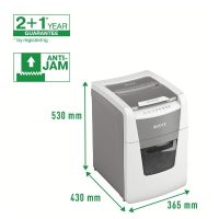 Destructora IQ Auto+ para pequeña oficina 100 P4, autoalimentación, blanca