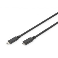 USB Type-C extension cable, type C M/F, 0.7m, Gen2, 5A, 10GB, 3.1 Version, CE, bl