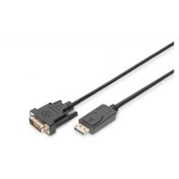 DisplayPort adapter cable, DP - DVI (24+1) M/M, 2.0m, w/interlock, DP 1.1a compatible, CE, bl