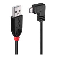 Cable USB 2.0 tipo A a Micro-B de 0,5 m, ángulo recto de 90 grados
