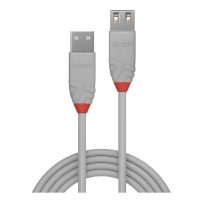 Cable de Extensión USB 2.0 Tipo A de 1m, Línea Antracita, Gris