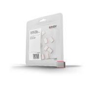 Bloqueadores de puertos USB tipo C (sin llave) - Paquete de 10, rosa