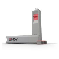 Paquete de 4 bloqueadores de puertos USB tipo C con llave, rosa