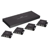 Extensor y divisor Cat.6 HDMI 4K30 de 4 puertos con salida en bucle