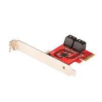Tarjeta PCIe Controladora SATA de 4 Puertos - 4P6GPCIESATASTT