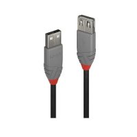 Cable de extensión USB 2.0 tipo A de 0,2 m, línea antracita