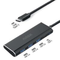Hub USB-C de 4 puertos: 3 x USB 3.0, 1 x USB-C