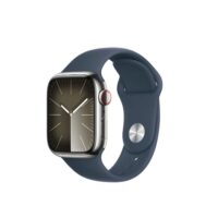 Series 9 GPS+CELL 41 acero silver correa azul tormenta M/L