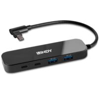 Hub USB 3.2 Gen 2 tipo C de 4 puertos con suministro de energía