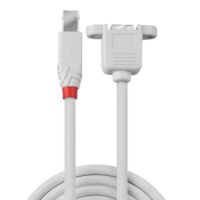 31800 - Cable USB 2.0 Extensión tipo B/B, gris claro, 0,5 m