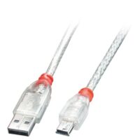 41780 - Cable USB 2.0 tipo A a Mini-B de 0,2 m A, transparente