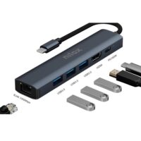 Docking Station USB-C de 6 puertos: HDMI, 3 x USB 3.0, USB-C y RJ45