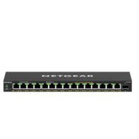 NETGEAR Switch PoE de 16 puertos GS316EP, Switch Ethernet Plus con 15 puertos PoE+ (180W) y 1 puerto 1G SFP, montaje sobremesa/pared