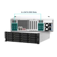 Potente almacenamiento híbrido preparado para 10GbE con capacidad de ampliación PCIe Gen 4, compatible con el sistema operativo QuTS hero o QTS