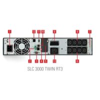 SLC-2000-TWIN RT3 Sistema de Alimentación Ininterrumpida (SAI/UPS) de 2000 VA IoT On-line doble conversión torre/rack con FP=1 VFI-SS-31