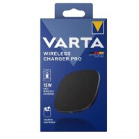 VARTA Cargador inalámbrico rápido Pro, Qi, 5V/9V/12V, negro