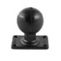 Base rectangular Zebra RAM con bola de goma de 2.25 ''