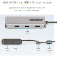 Adaptador multipuerto USB-C con dongle USB-C a USB-A