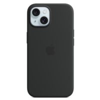 Funda de silicona con MagSafe para el iPhone 15 Plus - Negro