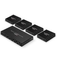 Divisor y extensor HDMI 4K60 de 4 puertos e IR por Cat.6, 70m
