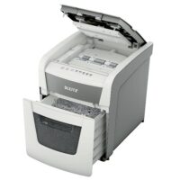 Destructora Leitz IQ Auto+ 50 P4, blanco/plata