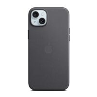 Funda de trenzado fino con MagSafe para el iPhone 15 Plus - Negro
