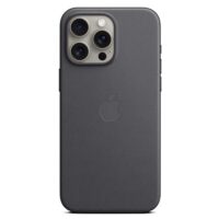 Funda de trenzado fino con MagSafe para el iPhone 15 Pro Max - Negro
