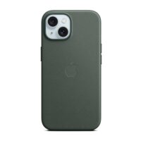 Funda de trenzado fino con MagSafe para el iPhone 15 - Verde perenne