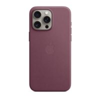 Funda de trenzado fino con MagSafe para el iPhone 15 Pro Max - Rojo mora
