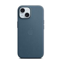Funda de trenzado fino con MagSafe para el iPhone 15 - Azul pacífico
