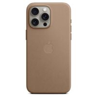 Funda de trenzado fino con MagSafe para el iPhone 15 Pro Max - Marrón topo
