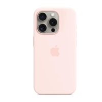 Funda de silicona con MagSafe para el iPhone 15 Pro - Rosa claro