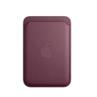 Cartera de trenzado fino con MagSafe para el iPhone - Rojo mora
